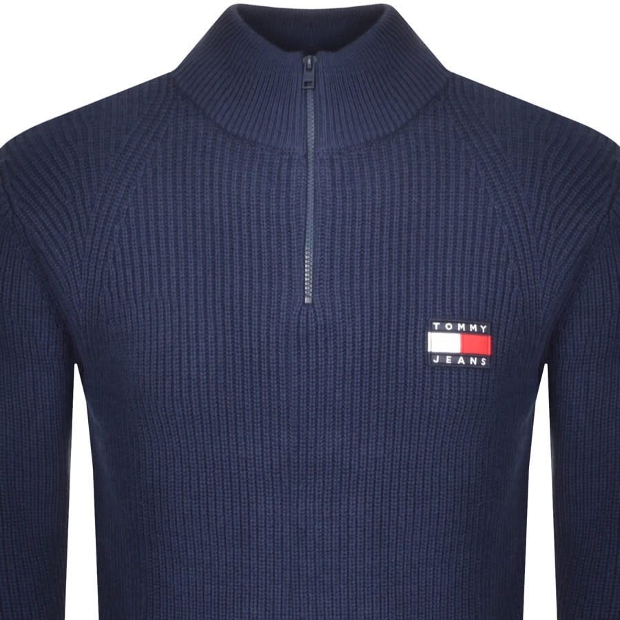 Alternative Image for ProductTommy Jeans Badge Logo Half Zip Sweatshirt Navy2